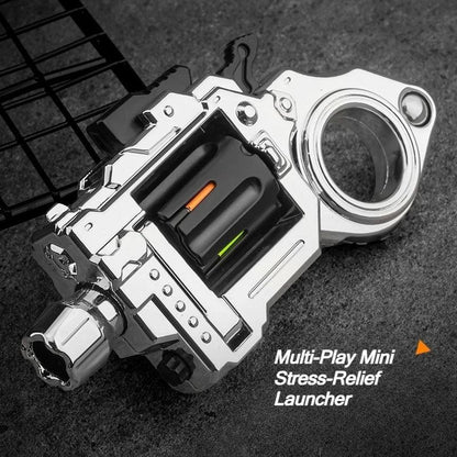 One Hand Spin Alloy Revolver Fidget Toy with 20 Bullets