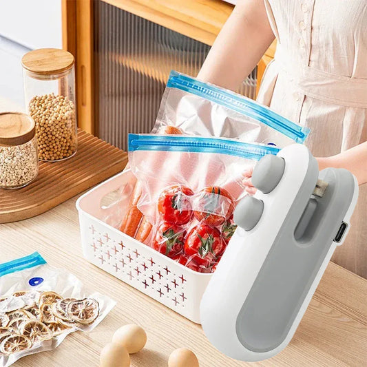 Mini Handheld Heat Bag Sealer with Rechargeable Design