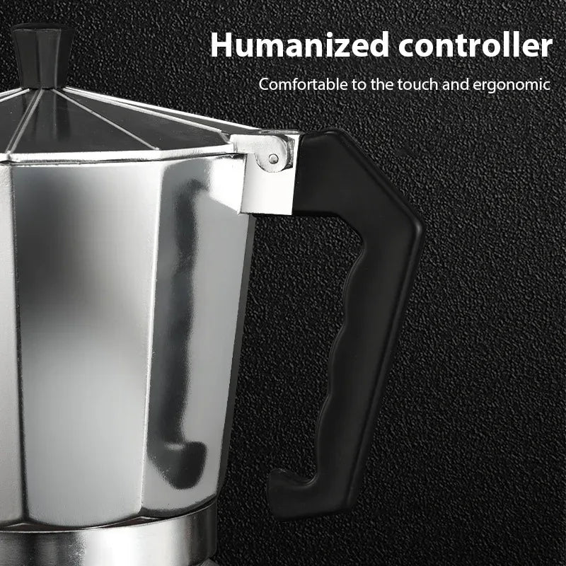 Octagonal Moka Coffee Kettle Latte Percolator Espresso Pot Home Office Travel Outdoor Camping Tableware ﻿Aluminum Coffee Tea Pot