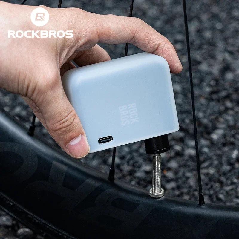 ROCKBROS Bike Pump Portable Mini Electric Air Pump Handheld 120PSI Rechargeable Tire Inflator Car Bike Motorcycle Bicycle Pump