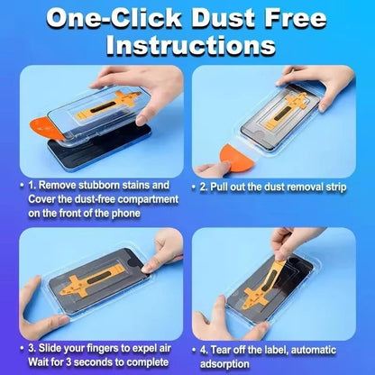 1-5Pcs Ultra HD Dust Free Screen Protector For iPhone 17 16 15 13 11 12 14 Pro Max 16e 7 8 Plus SE 17 Air Glass Easy Install Box