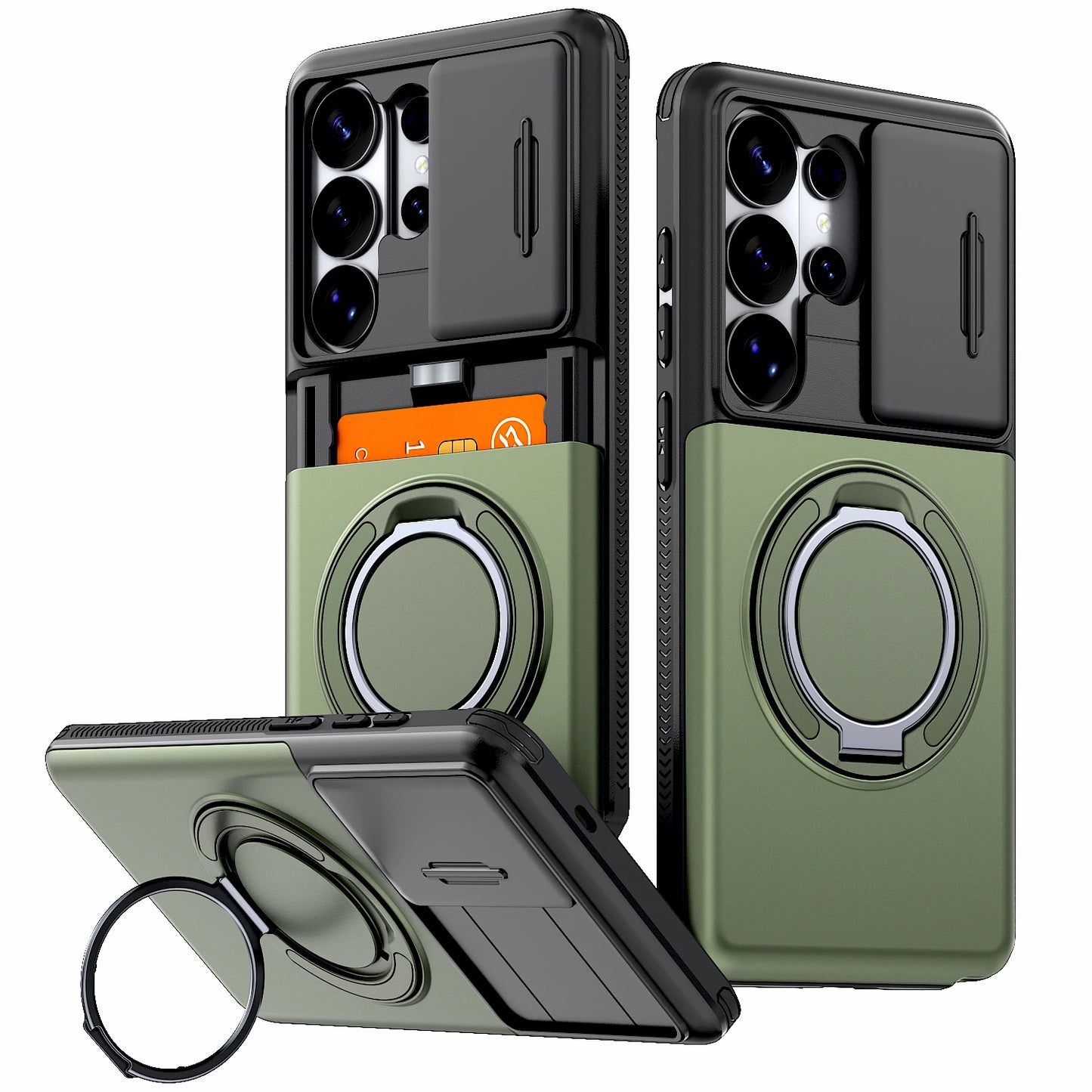Luxury Wallet Case For Samsung Galaxy S26 S25 S24 Ultra Plus S23Ultra S22Ultra A57 A37 A27 A56 A17 Card Slot Stand Holder Cover