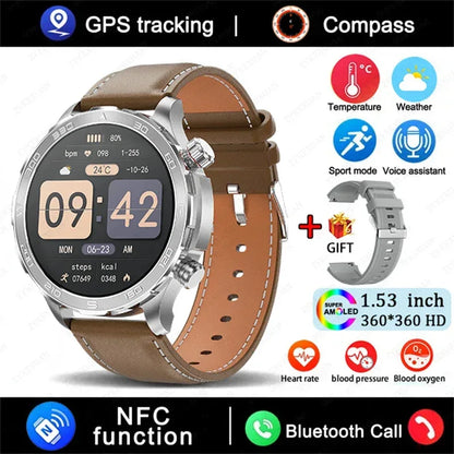 2026 New GPS Smart Watch Men AMOLED Screen Always Show Time Heart Rate IP68 Waterproof Bluetooth Call Sports Fitness Smart Watch - Urbizia