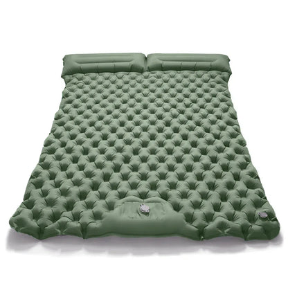 Outdoor Camping Double Inflatable Mattress Extra Wide Sleeping Pad Ultralight Folding Bed Sleeping Mat Car Travel Mat - Urbizia