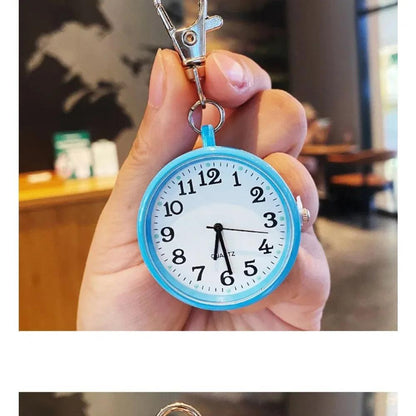 New Tiny Cute Quartz Pocket Watch with Keyring Men Women Quartz Watch for Nurses Doctors Students Minimalist Watches Child Gift