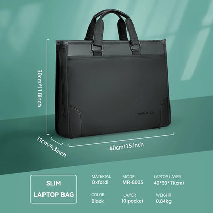 MARK RYDEN Sleek Business Briefcase 15.6 inch Water Repellent Laptop Bag with YKK Zipper