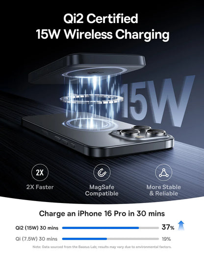 Baseus Qi2 10000mAh Magnetic Wireless Power Bank 15W