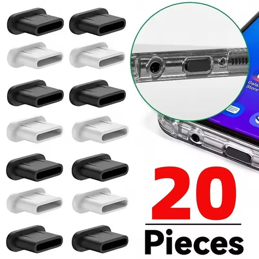 Silicone Dust Plugs Type C Charging Port Protector Stopper Cap Cover for Iphone 16 Pro Max 17 Plus Samsung Xiaomi Anti-Dust Plug