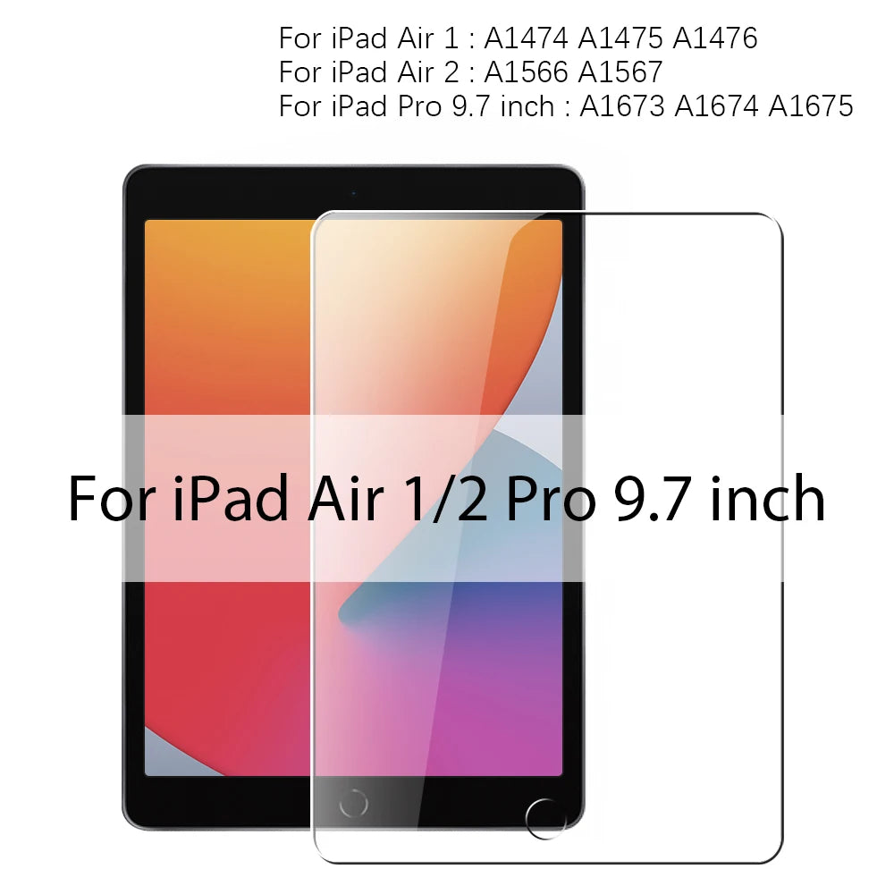 Tempered Glass For iPad 10th 9th Generation A16 Pro 12.9 11 13 2025 Screen Protector For ipad Air 4 5 Mini 6 7 7th 8th 10.2 Film