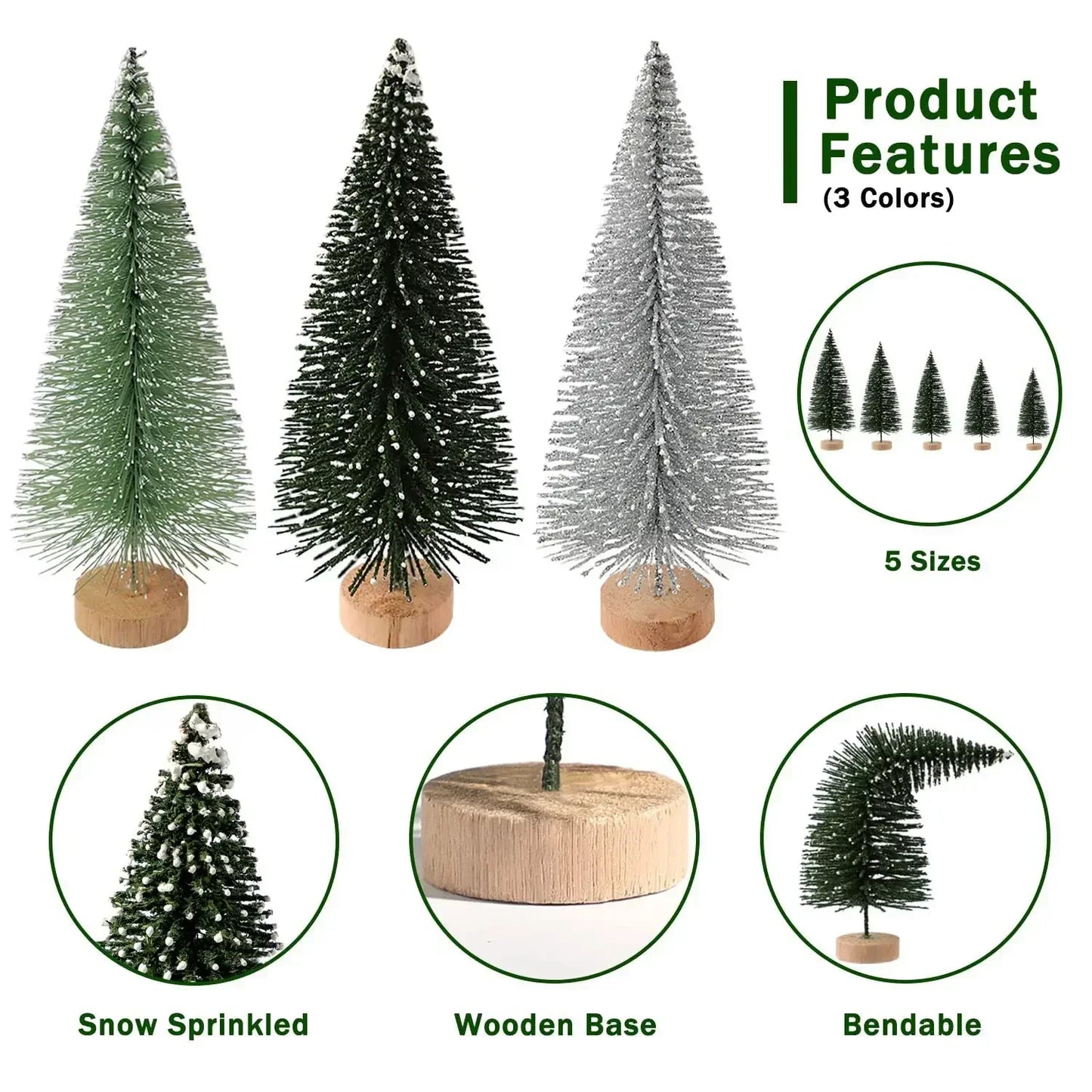 Mini Christmas Tabletop Cedar Pine Decorations