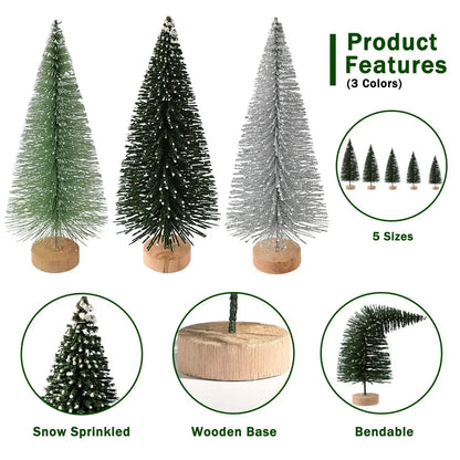 Mini Christmas Tabletop Cedar Pine Decorations