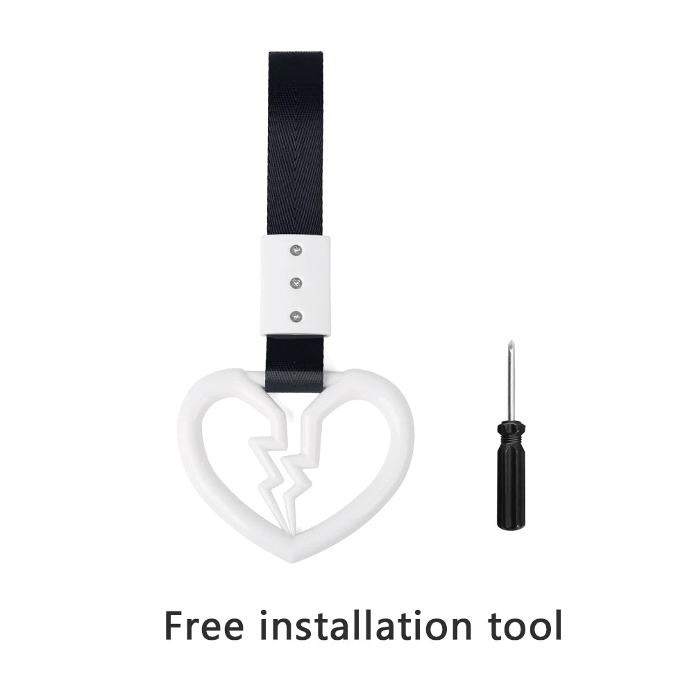 JDM Auto Accessories Cat Tsurikawa Ring Handle Hand Strap Loops Bumper Bus Car Drift Charm Warning Tag