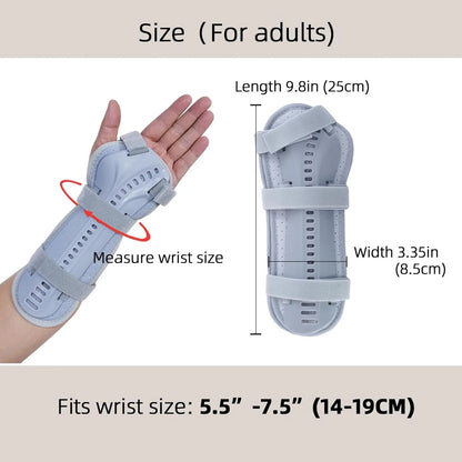 1Pcs Wrist Fracture Splint,Wrist Brace,for Fractures,Sprains,Pain and Swelling,Arthritis,Tendonitis,Removable Splints for Adult