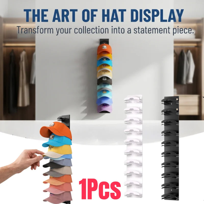 1Pcs Closet Hat Rack Baseball Cap Organizer Plastic Space Saving for Door Storage Holder Caps Hats Home Closet Entryway