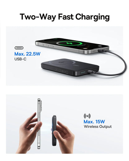 Baseus Qi2 10000mAh Magnetic Wireless Power Bank 15W