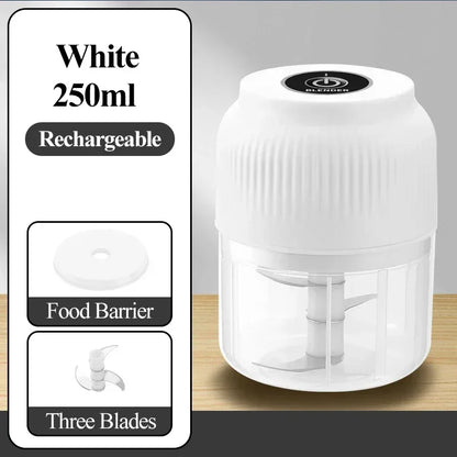 250ml Mini Wireless Electric Vegetable & Garlic Chopper – USB Rechargeable - Urbizia
