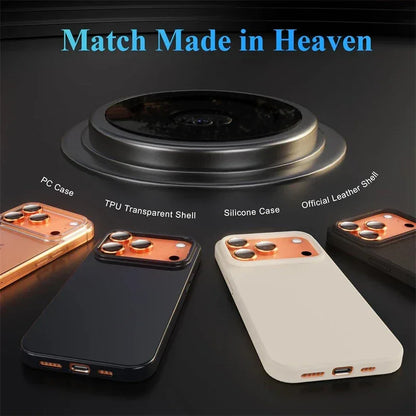 Orange Metal Glass Camera Lens Protector for IPhone 17 Air 16 15 14 13 Pro Max Plus 17Air 16Pro 17Pro i17 IPones Ring Lens Cover