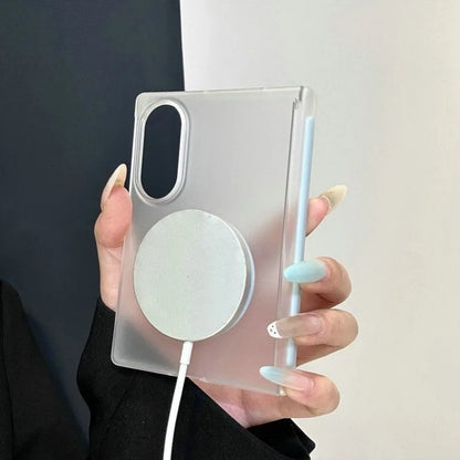 Luxury Hinge Protect Matte Frosted Semi-Transparent for Magsafe Case For Samsung Z Fold 8 Ultra Fold8 Wide Galaxy Z Fold 6 7