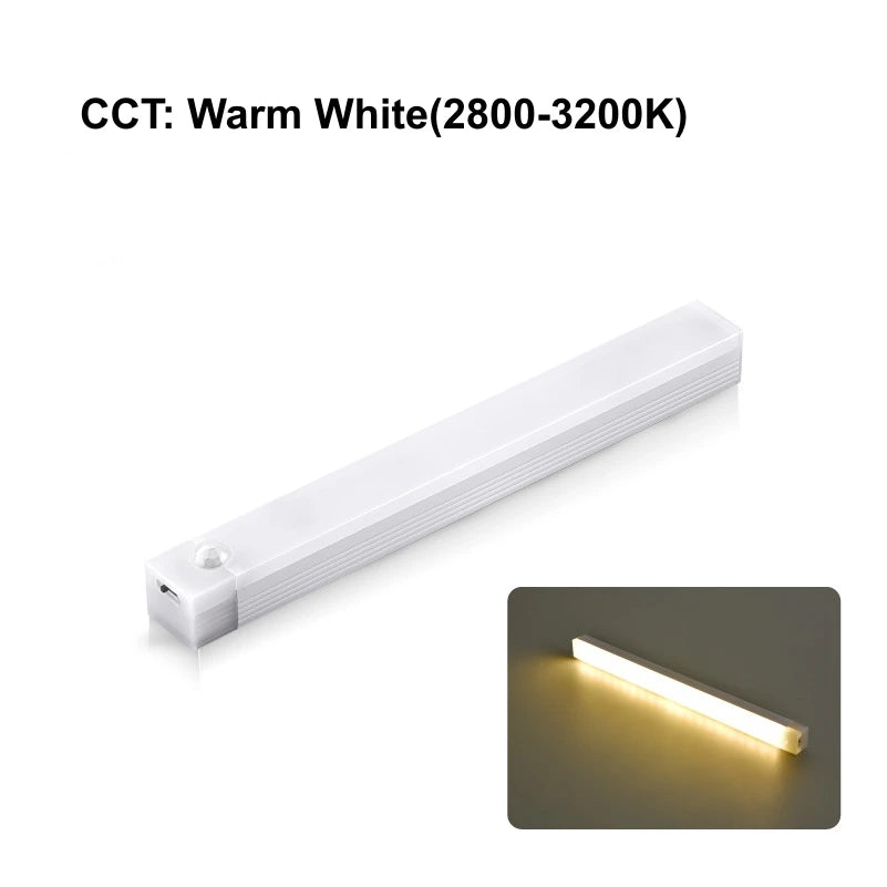 USB Rechargeable Motion Sensor LED Cabinet Light for Kitchen Bedroom Wardrobe Induction Wireless Night Lamp for Corridor Stairs