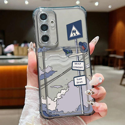 Card Bag Wallet TPU Case for Samsung Galaxy Series
