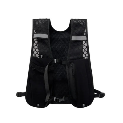 Biking Running Storage Vest Backpack Lightweight Running Vest Reflective Hydration Water Chest Pack Phone Storage Pocket