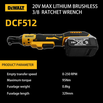 Dewalt DCF512 20V Cordless Electric Brushless Ratchet Wrench Impact Wrench Lightweight Wireless Power Tool