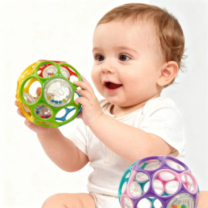Soft Baby Grasping Rattle Ball with Bell – Early Education Sensory Toy