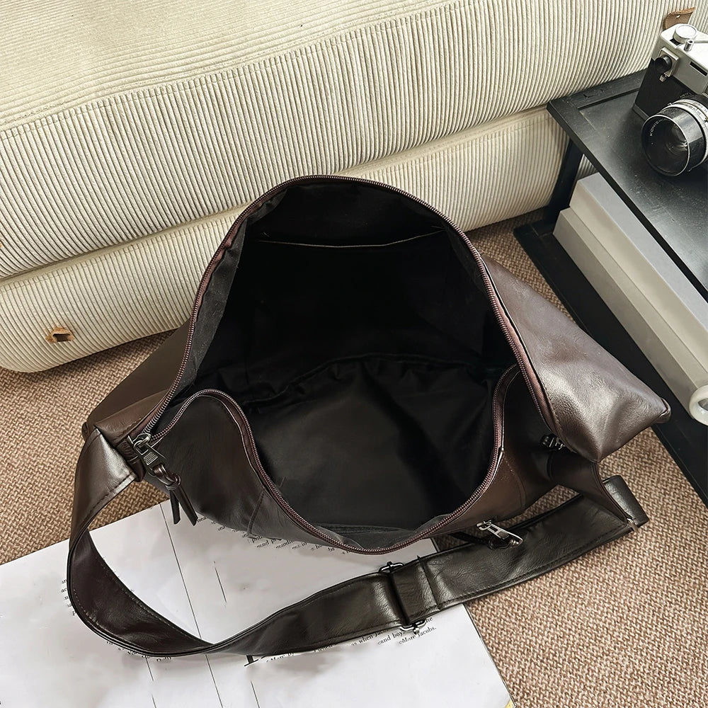 Men's Casual PU Leather Crossbody Waist Bag