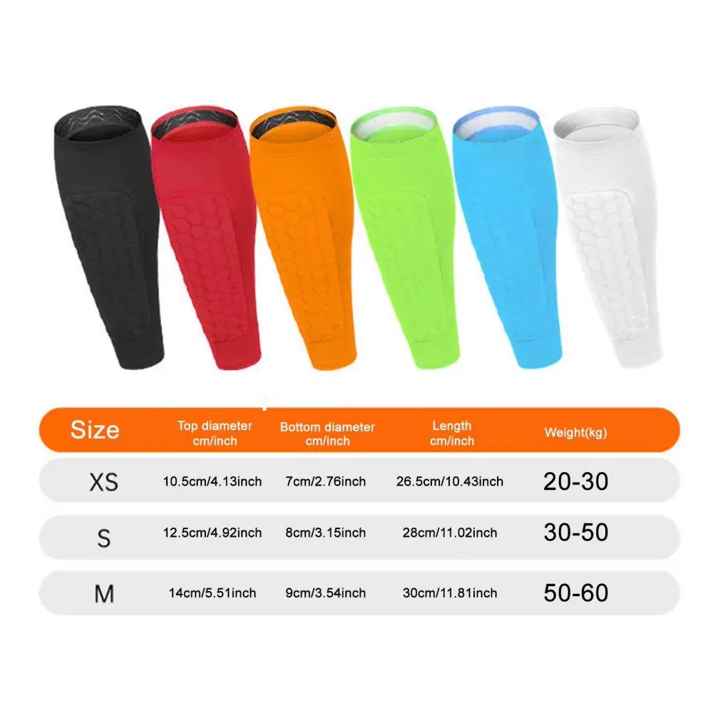 1Pcs Soccer Shin Guards Pads for Youth Adult, Shin Defender Shin Guards Kids, Calf Compression Sleeve with Honeycomb Pads