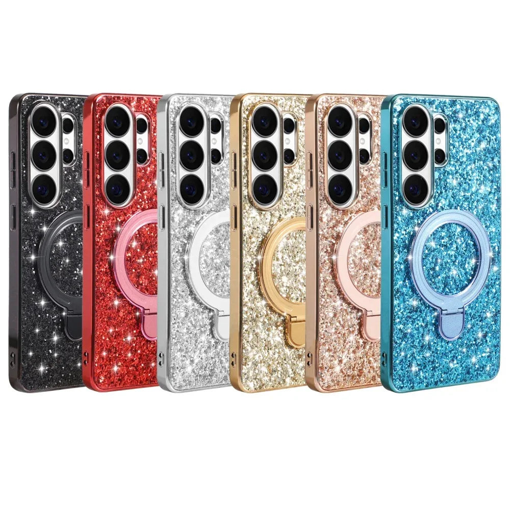 Starry Glitter Folding Stand Case for Samsung Galaxy