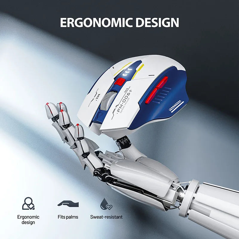 INPHIC F9 Wireless Mouse Rechargeable Silent Office Mouse Power Display Computer Notebook 2.4G Universal Portable Mecha Version