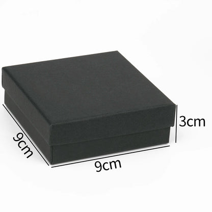 1PCS Black Square Jewelry Display Gifts Box Organizer Engagement for Ring Earring Brooch Necklace Bracelet Packaging Boxes