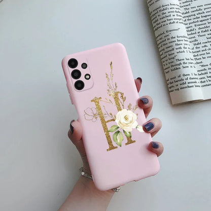 Flower Alphabet Soft TPU Case for Samsung Galaxy A Series