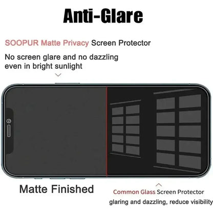 3-5PCS Anti-Spy Glass for iPhone 15 14 13 12 11 Pro Max Mini X XS XR 7 8 16 Plus Privacy Screen Protector For iPhone SE 2020