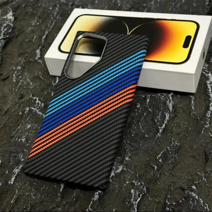 Carbon Fiber MagSafe Case with Alloy Lens Protection for Samsung Galaxy