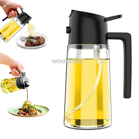 2in1 Kitchen Spray Oil Dispenser Oil Sprayer Polisher Or Only Brush Spray for Air Fryer Salad Grilling Roasting Cooking Kitchen