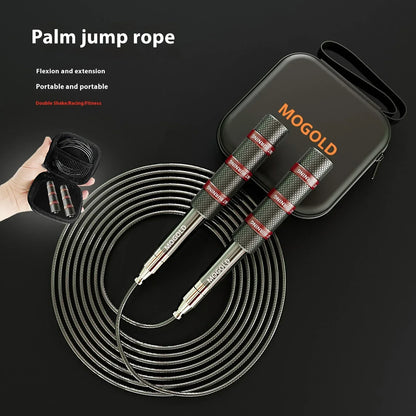 MOGOLD Telescopic Jump Rope – High-Speed Bearings, PVC Steel Cable & Light Case, Fitness Must-Have - Urbizia