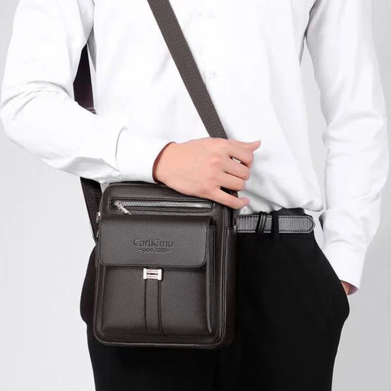 Everyday Versatile Rider Mini Leather Shoulder Bag Detachable Strap Portable Crossbody for Motorcycle Weekend Trips