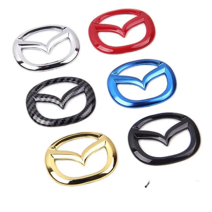 Car Steering Wheel Emblem Sticker Badge Decals for Mazda 3 6 2 Atenza Demio Axela CX-5 CX-3 CX4 MX5 CX30 Decoration Accessories