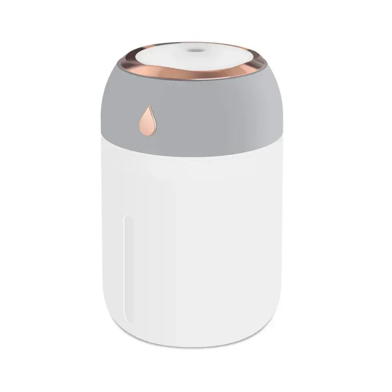 330ml Mini USB Air Humidifier Portable Aroma Diffuser with LED Cool Light for Room Home Car Plant Mist Purifier - Urbizia