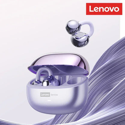 Lenovo LE302 Wireless Bluetooth 6.0 Headset Long Battery Life Sports Ear Clip Earphones HIFI Stereo Noise Cancelling Headphones - Urbizia