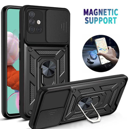 Case For Samsung Galaxy A71 A51 A73 A72 A53 A52 A33 A32 A34 A35 A23 A24 A25 Slide Camera Protector 360 Ring Armor PC Hard Cover