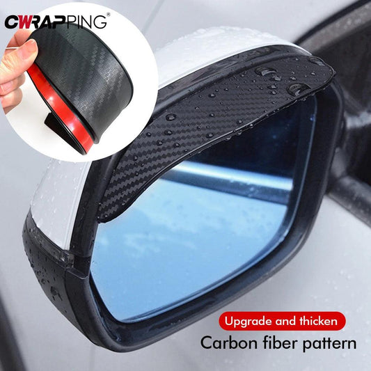 Car Rearview Mirror Rain Eyebrow & Sun Visor Cover – 2pcs