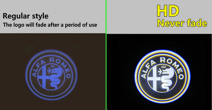 HD For Alfa Romeo 159 Giulietta Stelvio Giulia Mito Brera Accessories Car Led Door Courtesy Logo Projector Lamp Welcome Lights