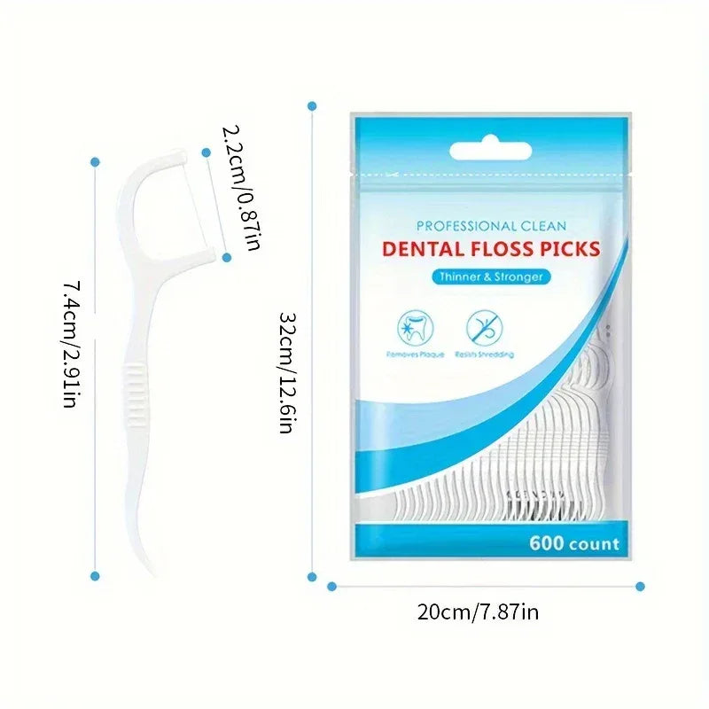 30/50/150/300/600PCS ultra-fine disposable smooth dental floss, household toothpick - Urbizia