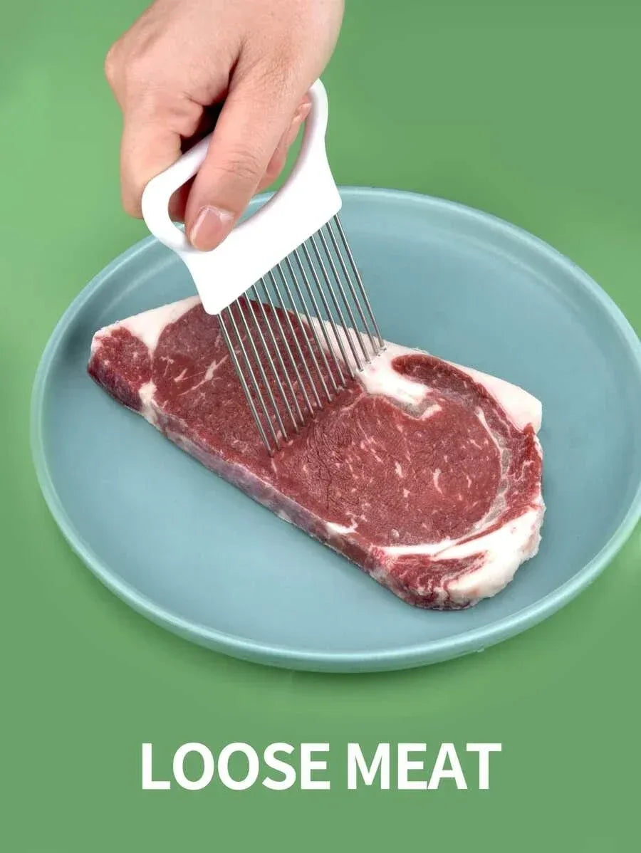 Onion Slicer Holder Stainless Steel Kitchen Tool