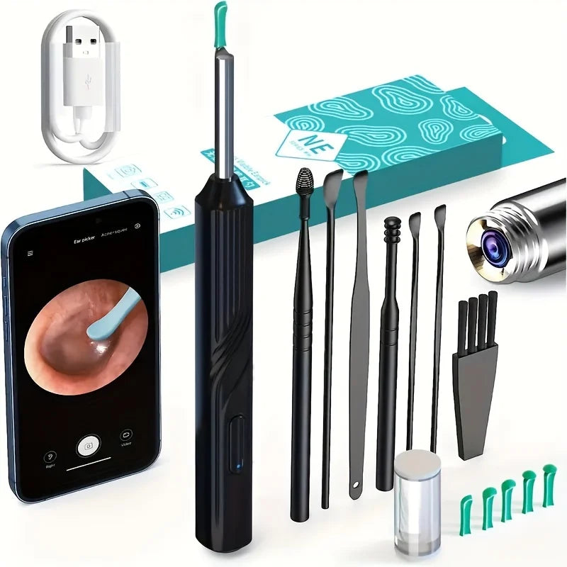 Visual Ear Wax Cleaner with Camera Wireless Otoscope Tool
