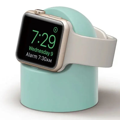 Charger Stand For Apple Watch Series Ultra/8/SE2/7/6/SE/4/3 49mm/45mm/44mm/42mm/41mm/40mm/38mm Durable Silicone Nightstand Mode - Urbizia