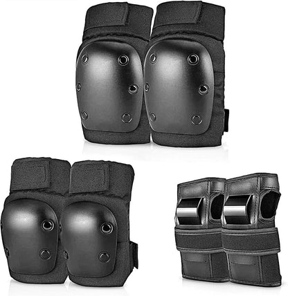 Knee Pads Elbow Pads Wrist Guards for Adult Youth 6 in 1 Protective Gear Set for Skateboarding Biking Roller Skating Cycling Out