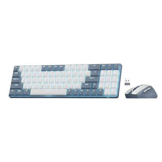 Redragon BS8772 Wireless Keyboard and Mouse Combo, 78 Keys 2.4Ghz Wireless Low-Profile Mechanical Keyboard w/ 2400 DPI Mouse